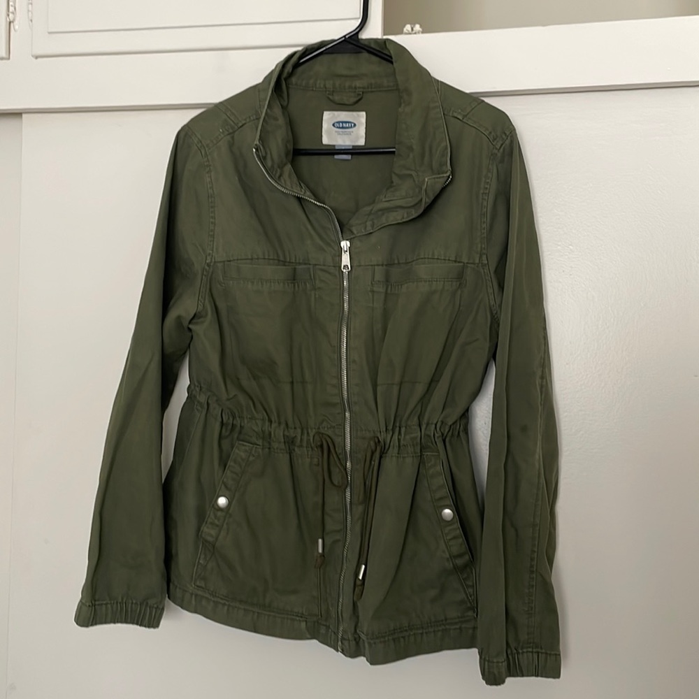 Green Army Utility Cargo Jacket